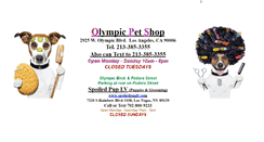 Desktop Screenshot of olympicpetshop.com