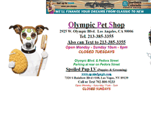 Tablet Screenshot of olympicpetshop.com